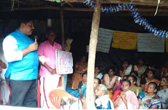 Visiting landless people at Idukki